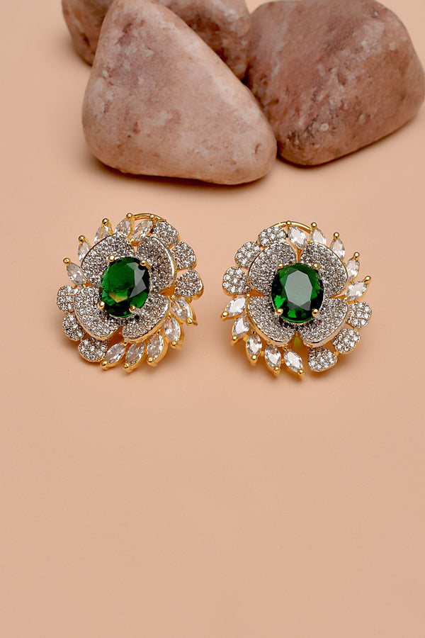 Party Wear Green Earrings