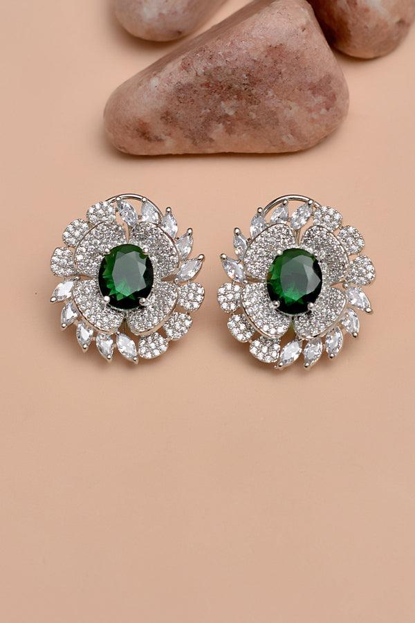 Party Wear Green Earrings