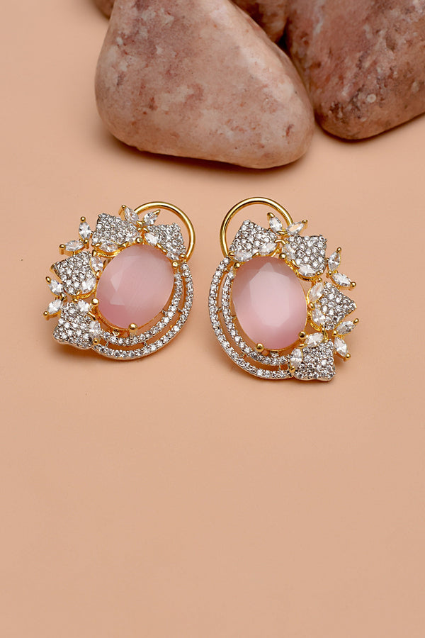 Party Wear Pink Earrings