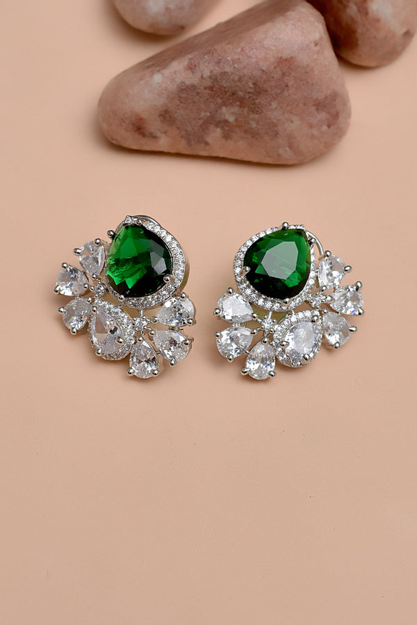 Party Wear Green Earrings