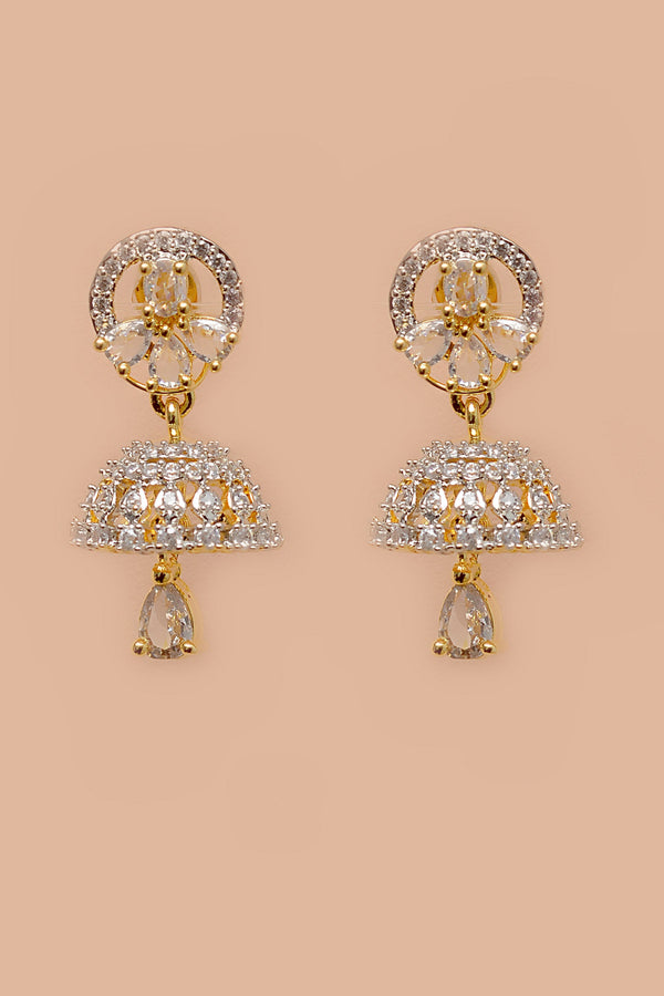 Party Wear Golden Earrings