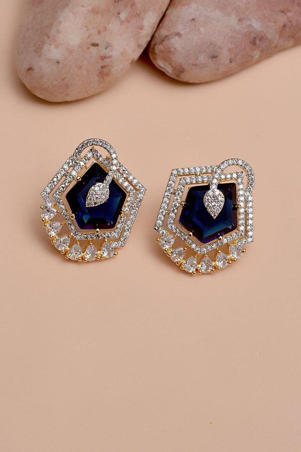 Party Wear Blue Earrings