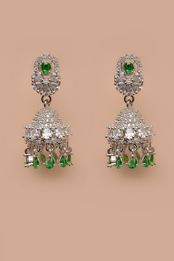 Party Wear Green Earrings