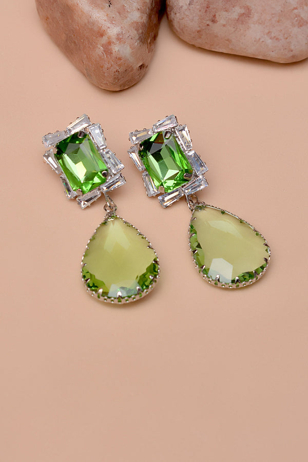 Party Wear Green Earrings