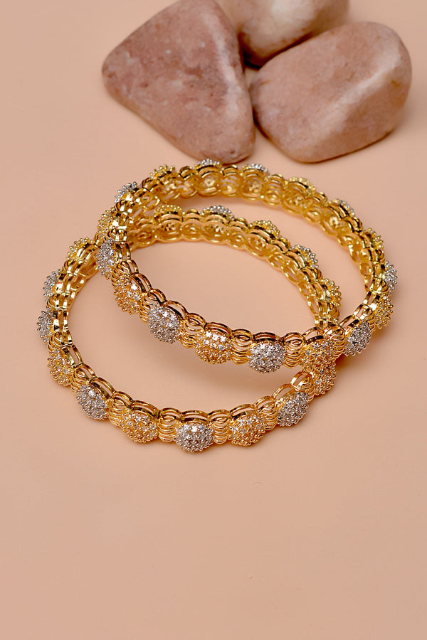 Size 2-4 Party Wear Golden Bangles