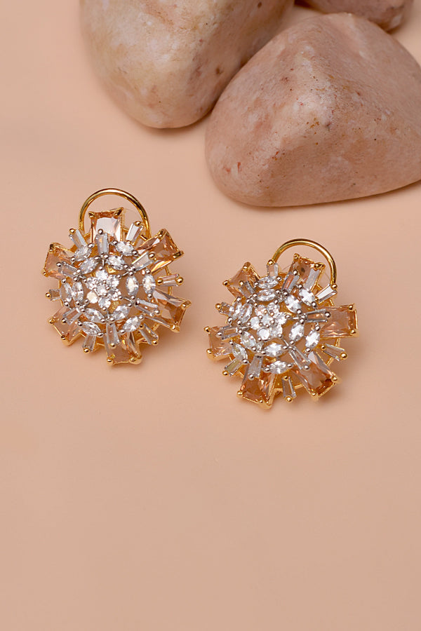 Party Wear Champagne Earrings