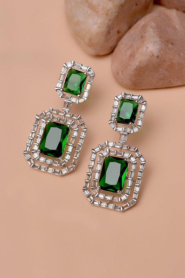 Party Wear Green Earrings