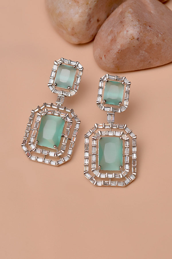 Party Wear Green Earrings