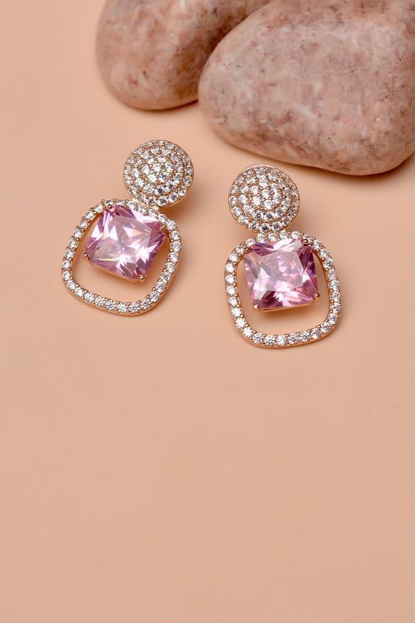 Party Wear Pink Earrings