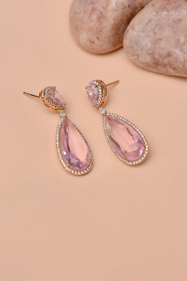 Party Wear Pink Earrings