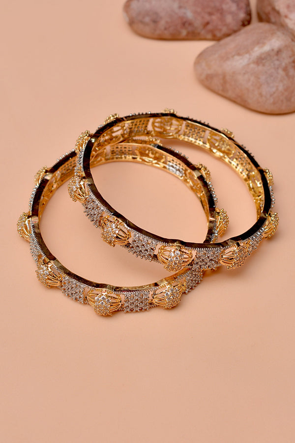 Size 2-6 Party Wear Golden Bangles