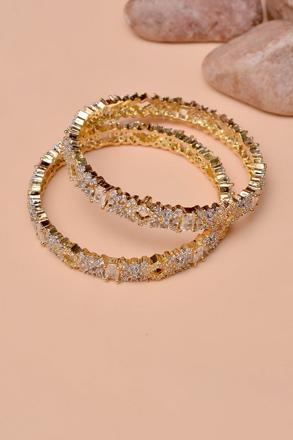 Size 2-8 Party Wear Golden Bangles
