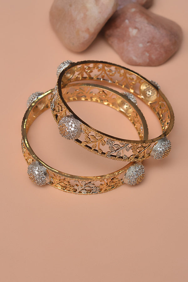 Size 2-6 Party Wear Golden Bangles