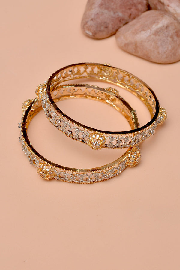 Size 2-4 Party Wear Golden Bangles