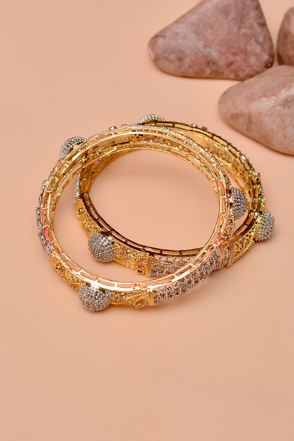 Size 2-4 Party Wear Golden Bangles