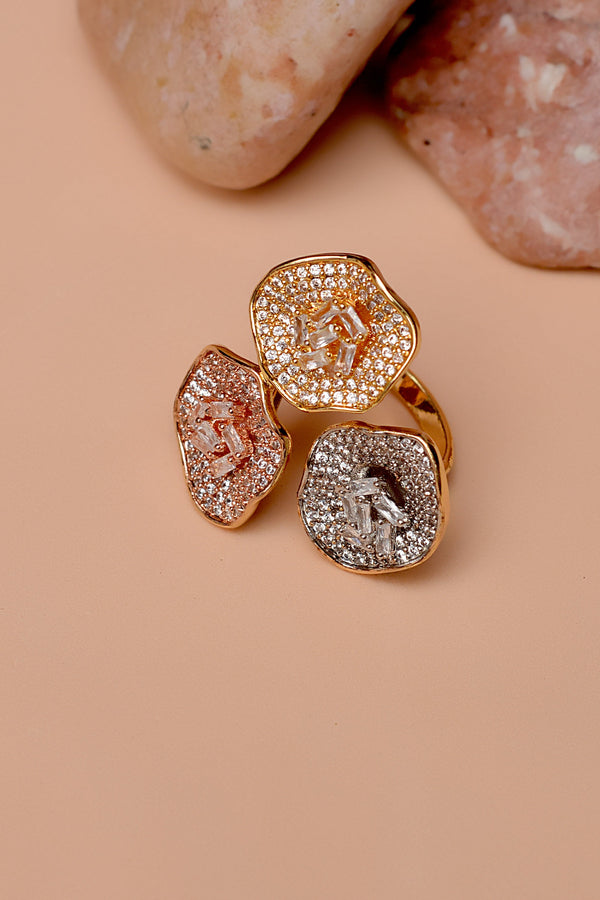 Size 9 Party Wear Dual Tone Ring