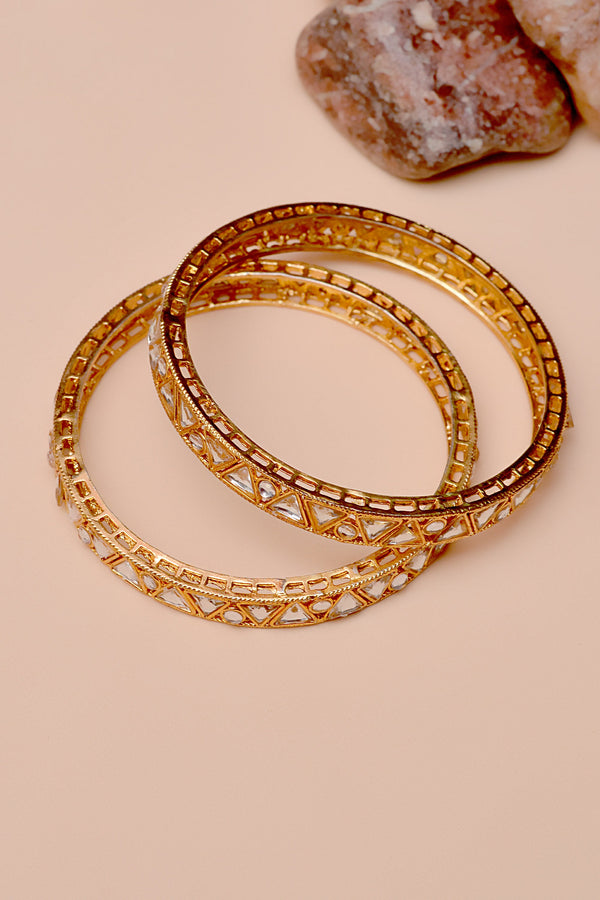 Size 2-8 Party Wear Golden Bangles