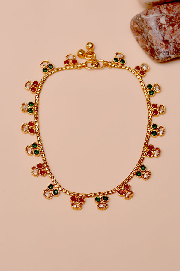 Party Wear Multicolor Anklet