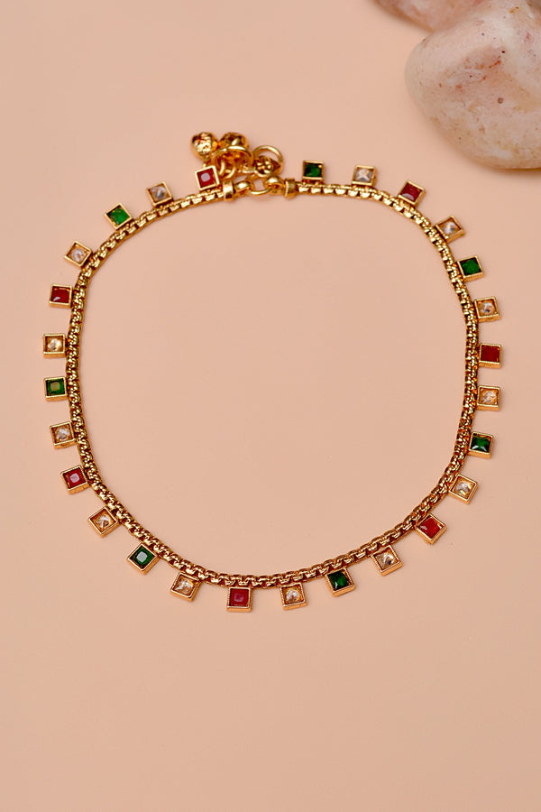 Party Wear Multicolor Anklet