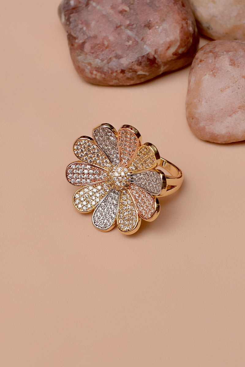 Party Wear Dual Tone Ring