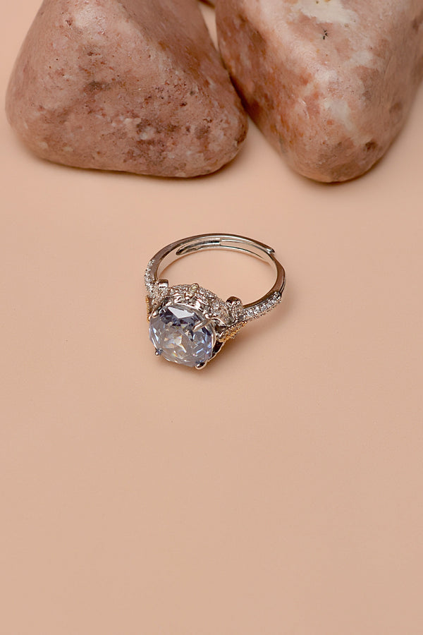 Size 0 Party Wear Blue Ring