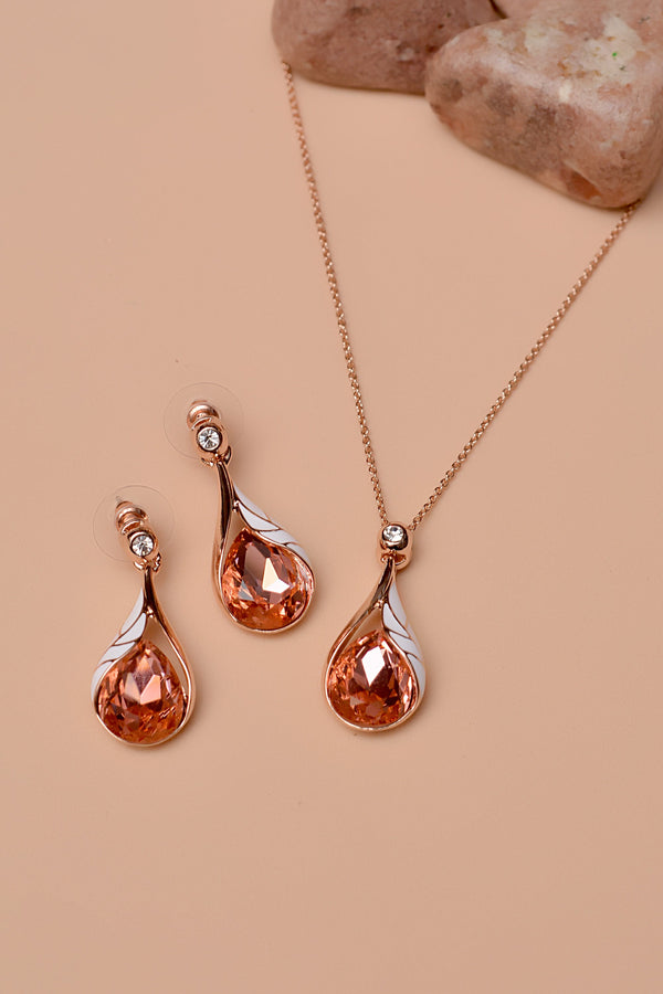 Party Wear Pink Locket Set