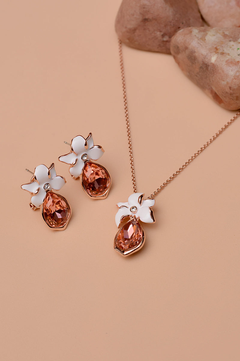 Party Wear Pink Locket Set