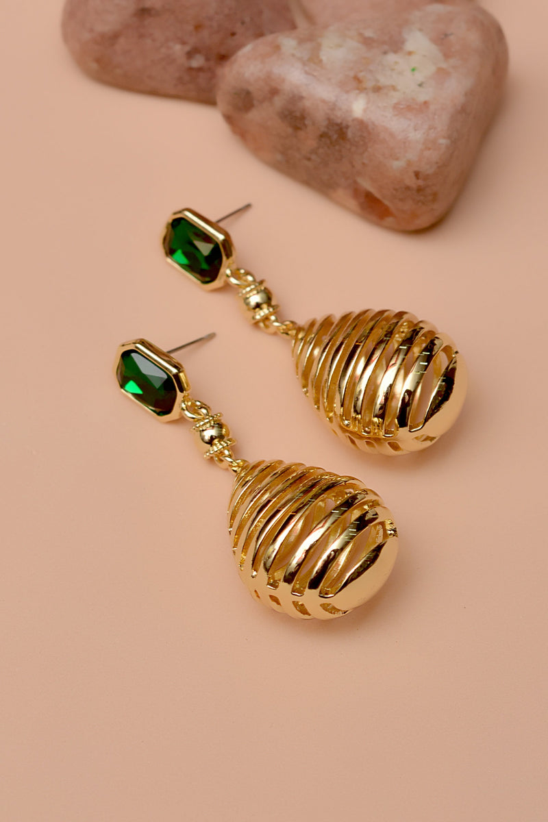 Party Wear Green Earrings