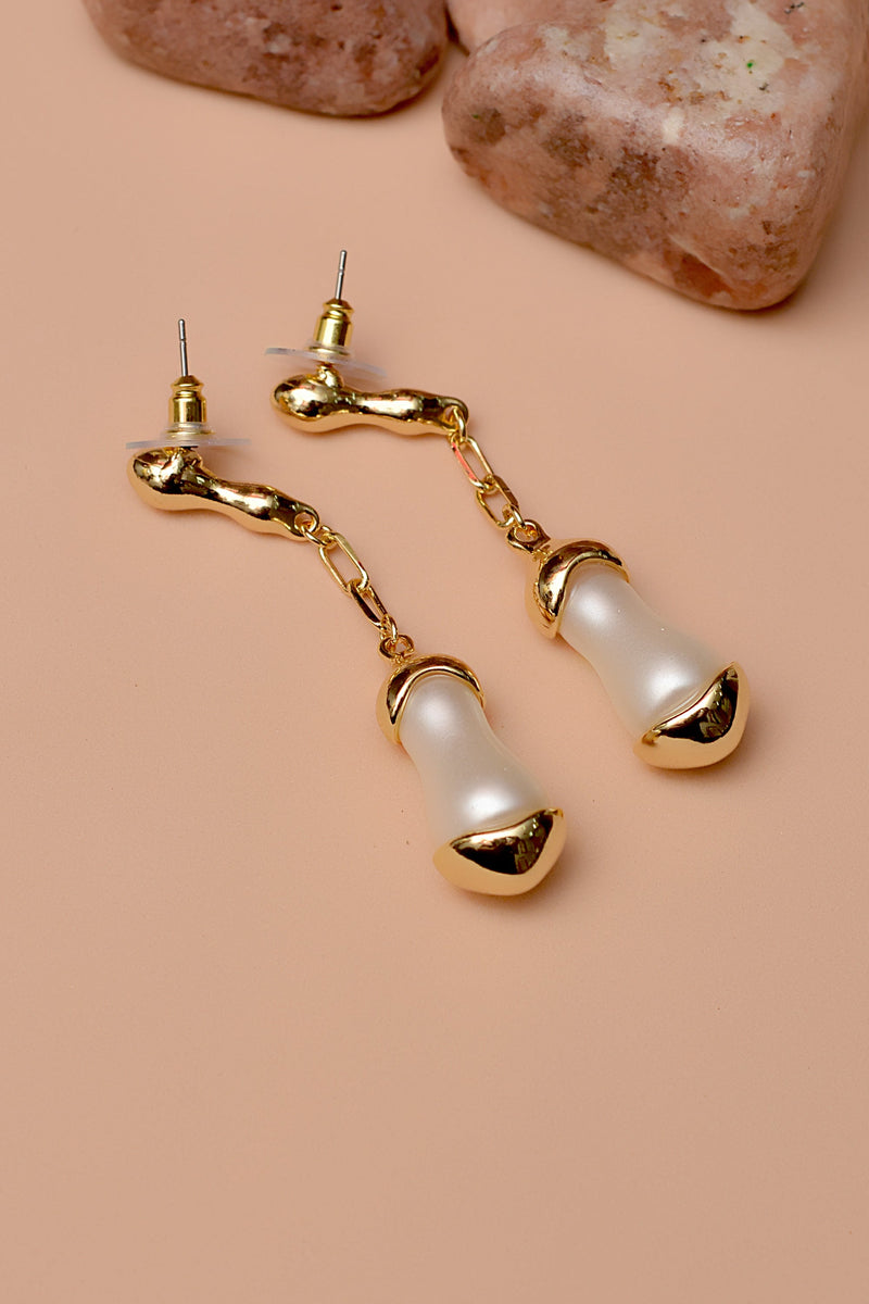 Party Wear White Earrings