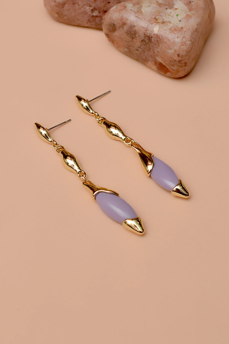 Party Wear Purple Earrings