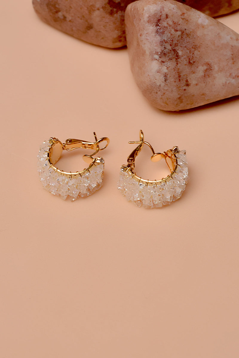Party Wear Golden Earrings