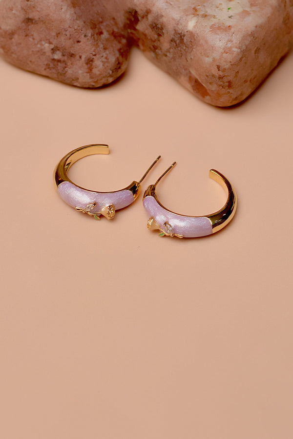 Party Wear Purple Earrings