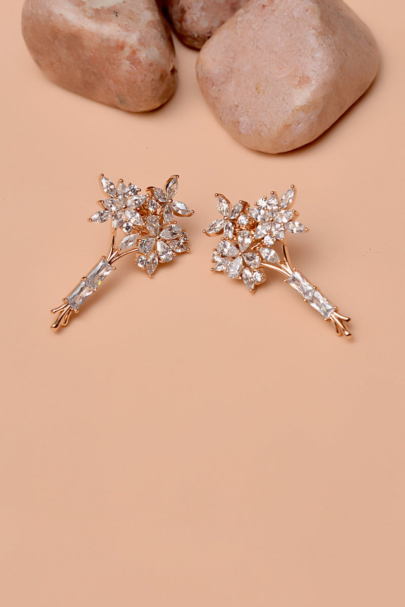 Party Wear Golden Earrings