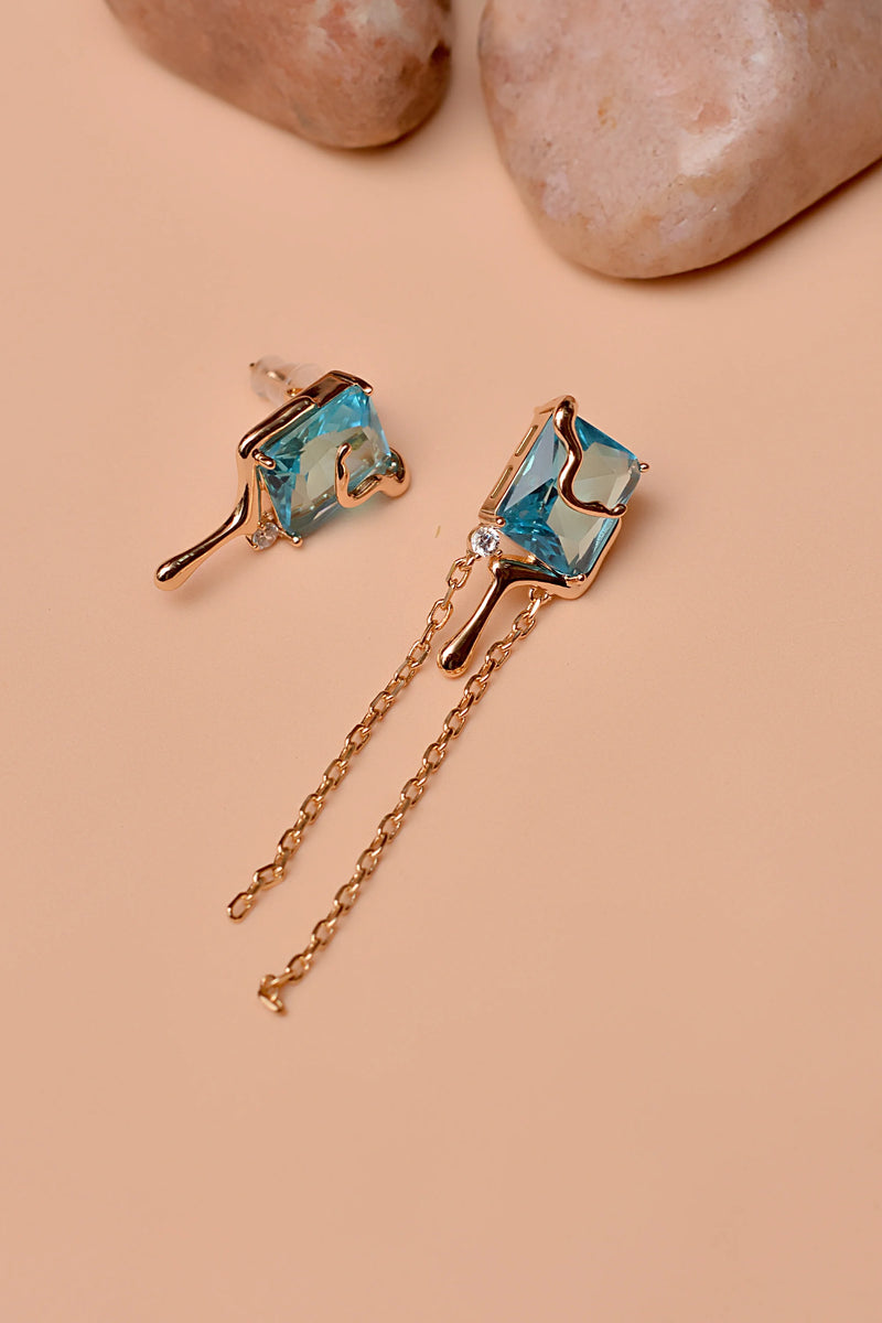 Party Wear Blue Earrings