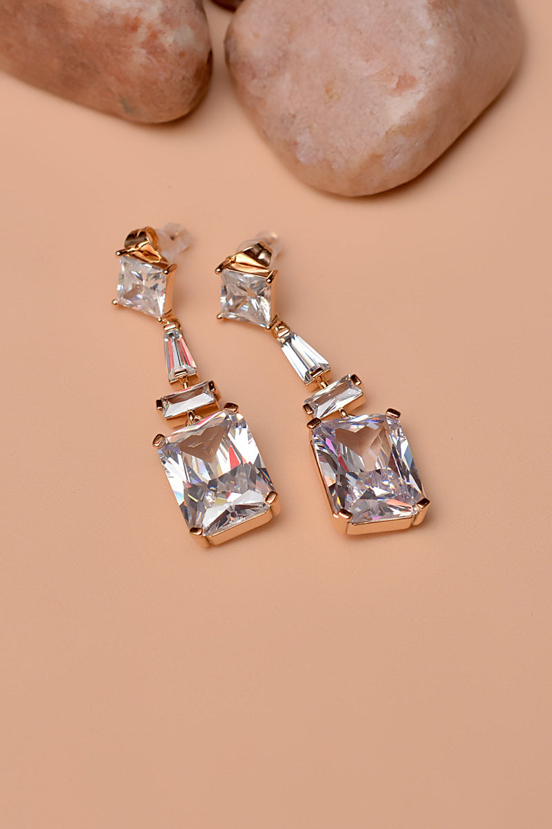Party Wear Golden Earrings