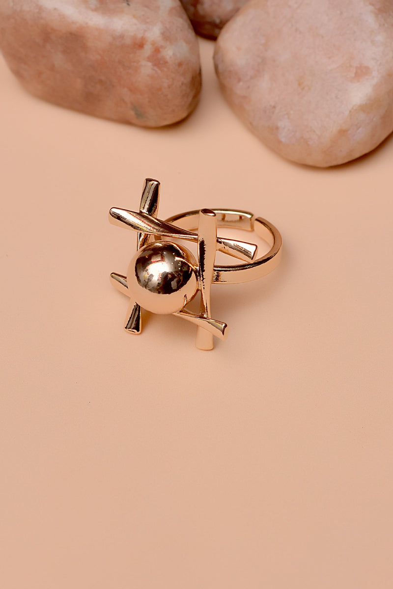 Party Wear Golden Ring