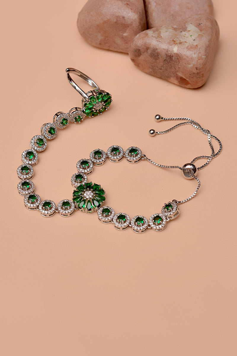 Party Wear Green Angla