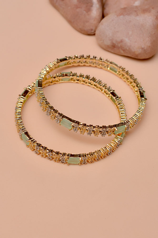 Size 2-8 Party Wear Green Bangles