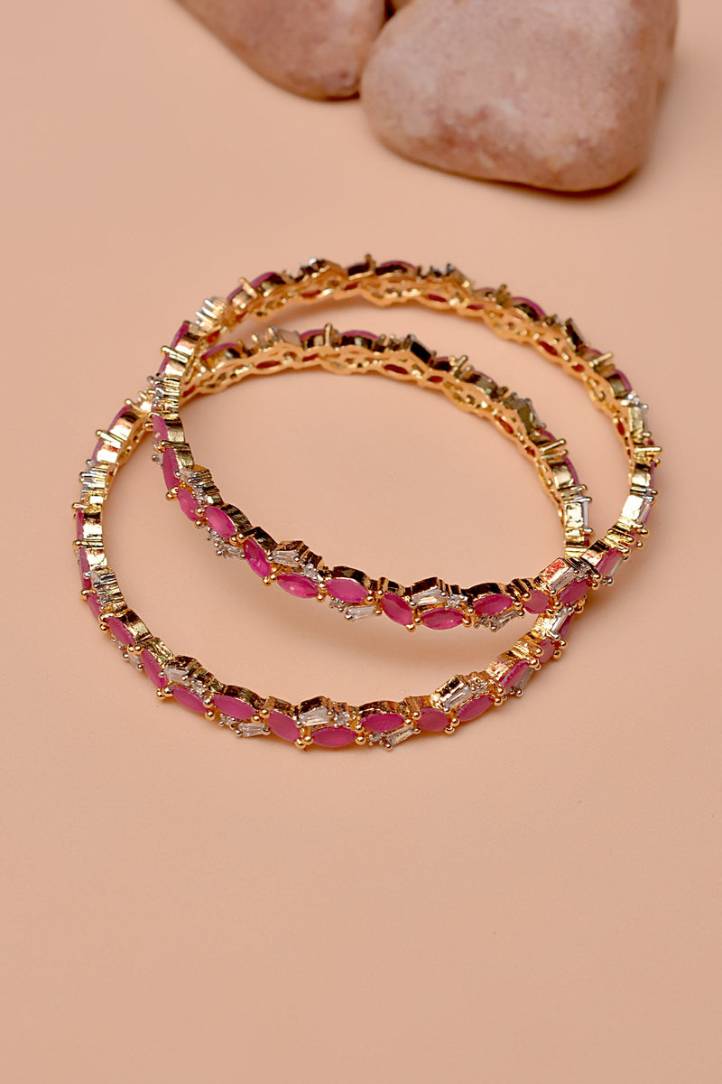 Party Wear Red Bangles