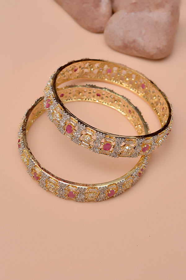 Size 2-6 Party Wear Red Bangles