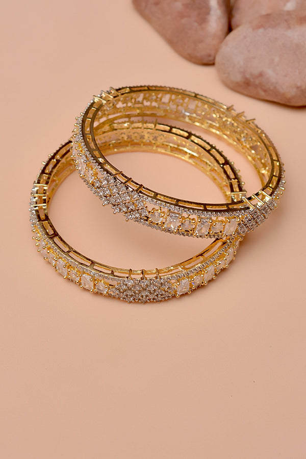Size 2-6 Party Wear Golden Bangles