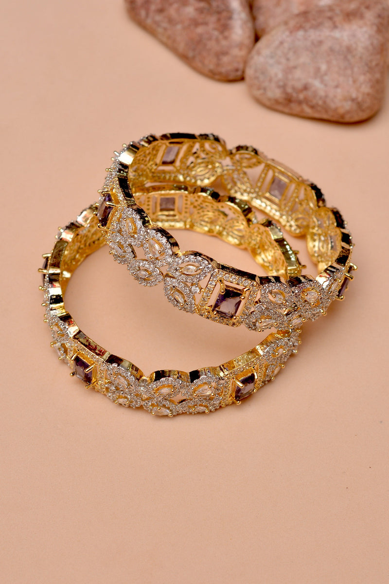 Party Wear Purple Bangles