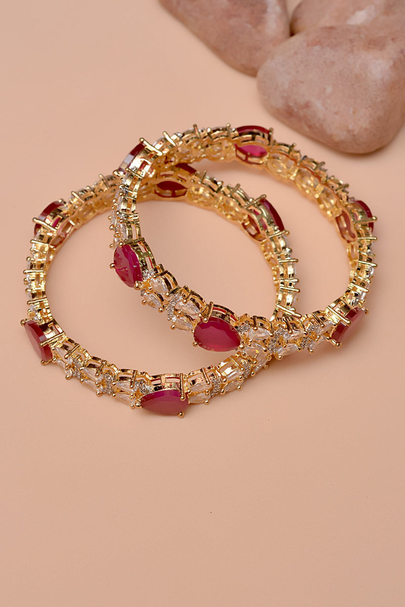 Party Wear Red Bangles