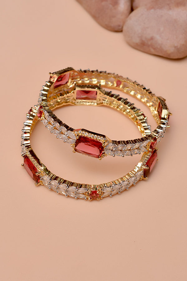 Size 2-4 Party Wear Red Bangles