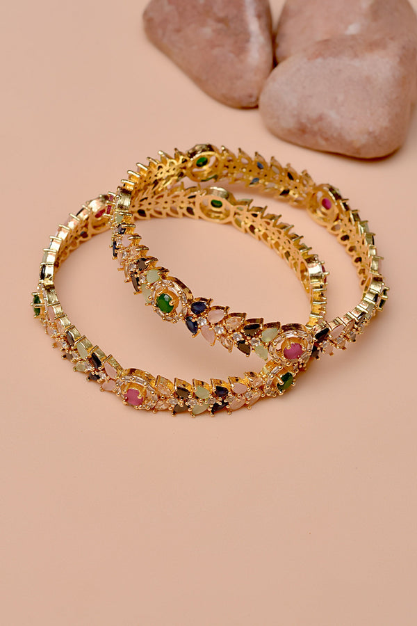 Size 2-6 Party Wear Multicolor Bangles