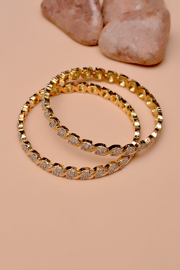 Size 2-10 Party Wear Golden Bangles