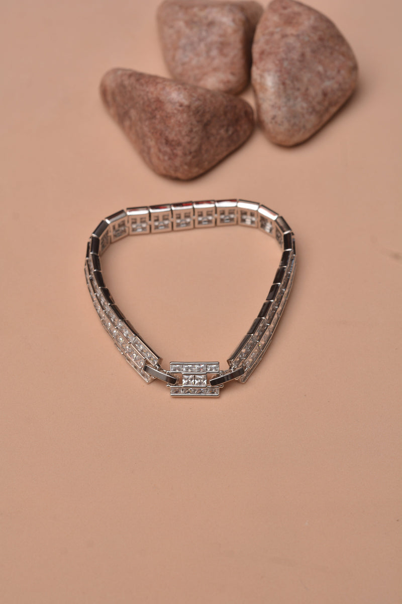 Party Wear Silver Bracelet