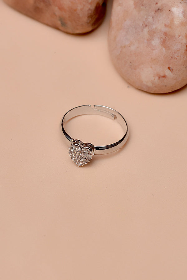 Size 0 Party Wear Silver Ring