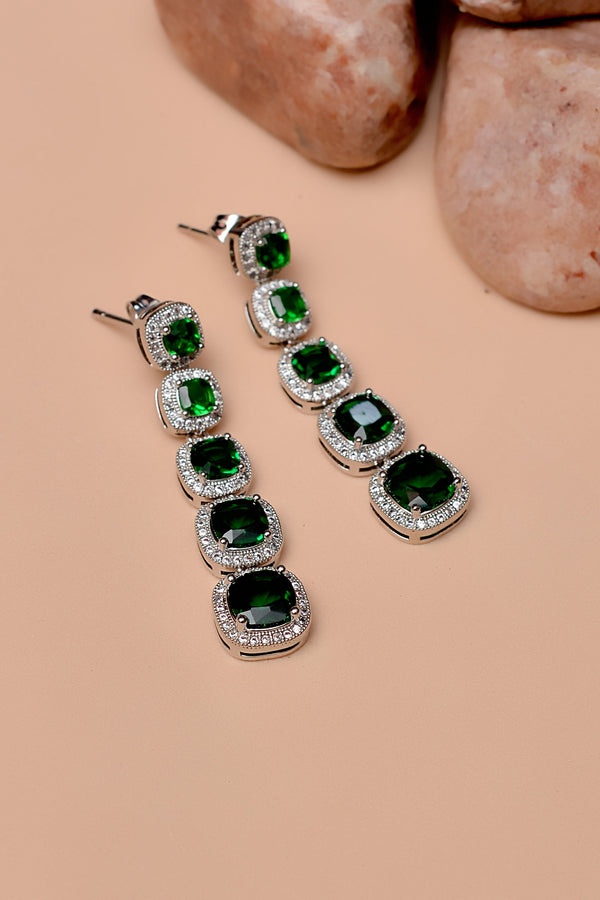 Party Wear Green Earrings