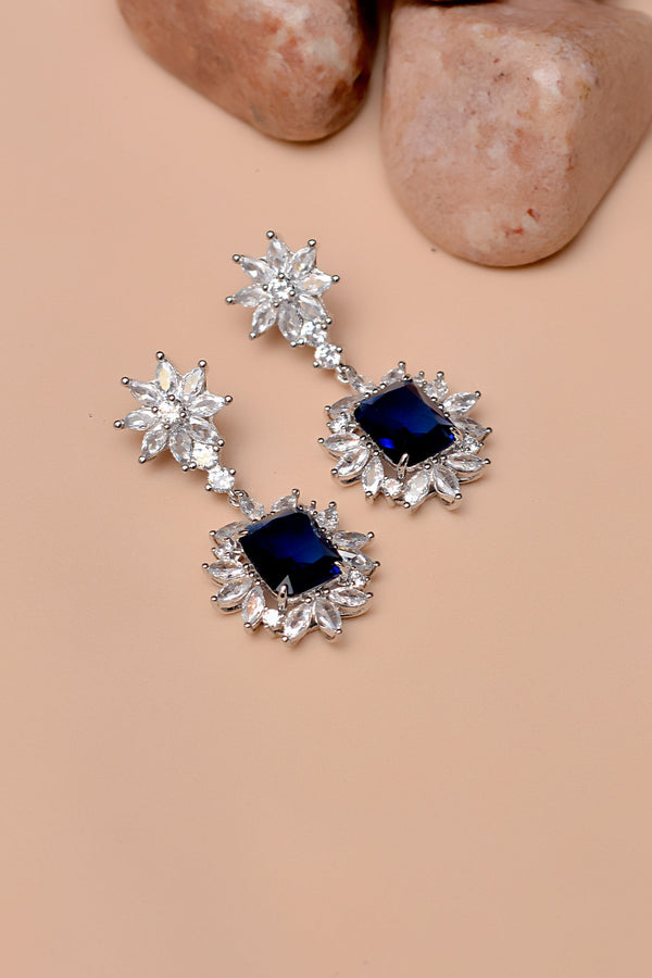 Party Wear Blue Earrings